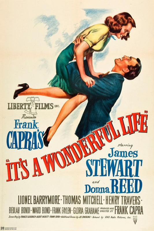 It's A Wonderful Life 1946 | Vintage Christmas Movie Poster - Movies & TV Poster