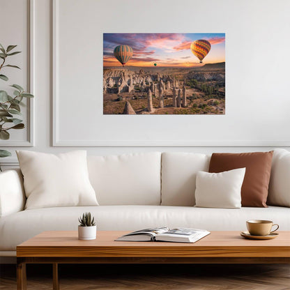 Hot Air Balloons Over Cappadocia Turkey | Landscape Photography | Travel Poster - Photography Poster