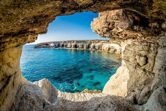 Ayia Napa Sea Caves Poster | Cyprus Coastal Landscape Photography | Seascape Wall Art