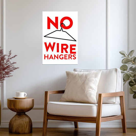 "No Wire Hangers" Feminist Poster | Pro-Choice Activism | Protest Wall Art - Type & Quotes Poster
