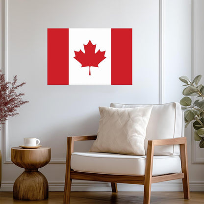 Flag of Canada | Canadian Maple Leaf Poster | National Symbol Wall Art - Graphic & Art Poster