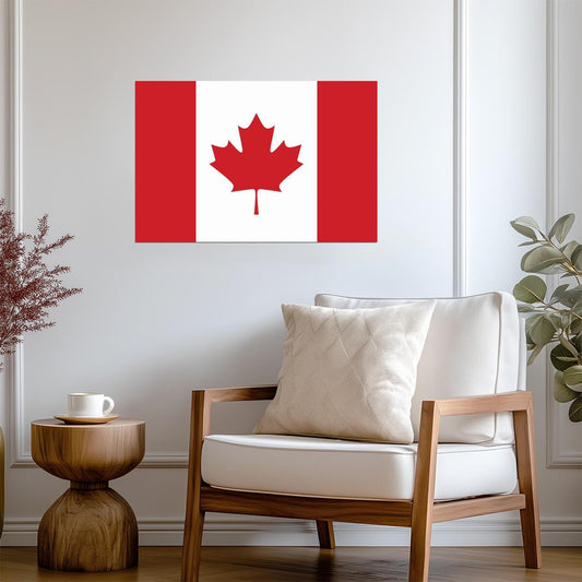 Flag of Canada | Canadian Maple Leaf Poster | National Symbol Wall Art - Graphic & Art Poster