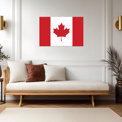 Flag of Canada | Canadian Maple Leaf Poster | National Symbol Wall Art - Graphic & Art Poster