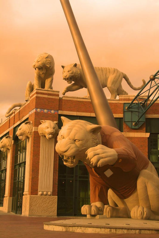 Tiger Statues at Comerica Park | Detroit Michigan Photography | Baseball Stadium Poster - Photography Poster