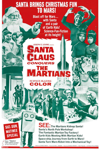 Santa Claus Conquers the Martians | Retro Christmas Movie Poster - Movies & TV Poster