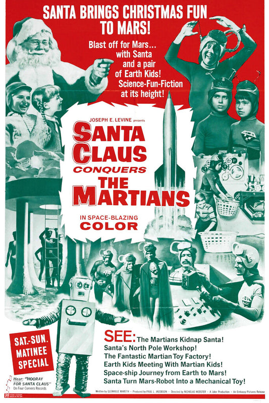 Santa Claus Conquers the Martians | Retro Christmas Movie Poster - Movies & TV Poster