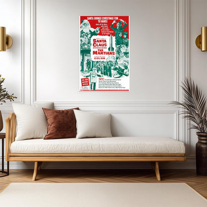 Santa Claus Conquers the Martians | Retro Christmas Movie Poster - Movies & TV Poster