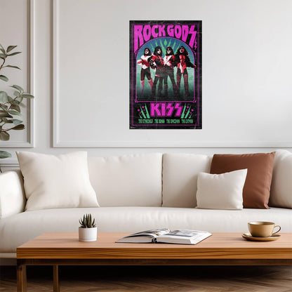 Kiss The Band | Heavy Metal Rock Gods Poster | Vintage Music Fan Art - Music Poster