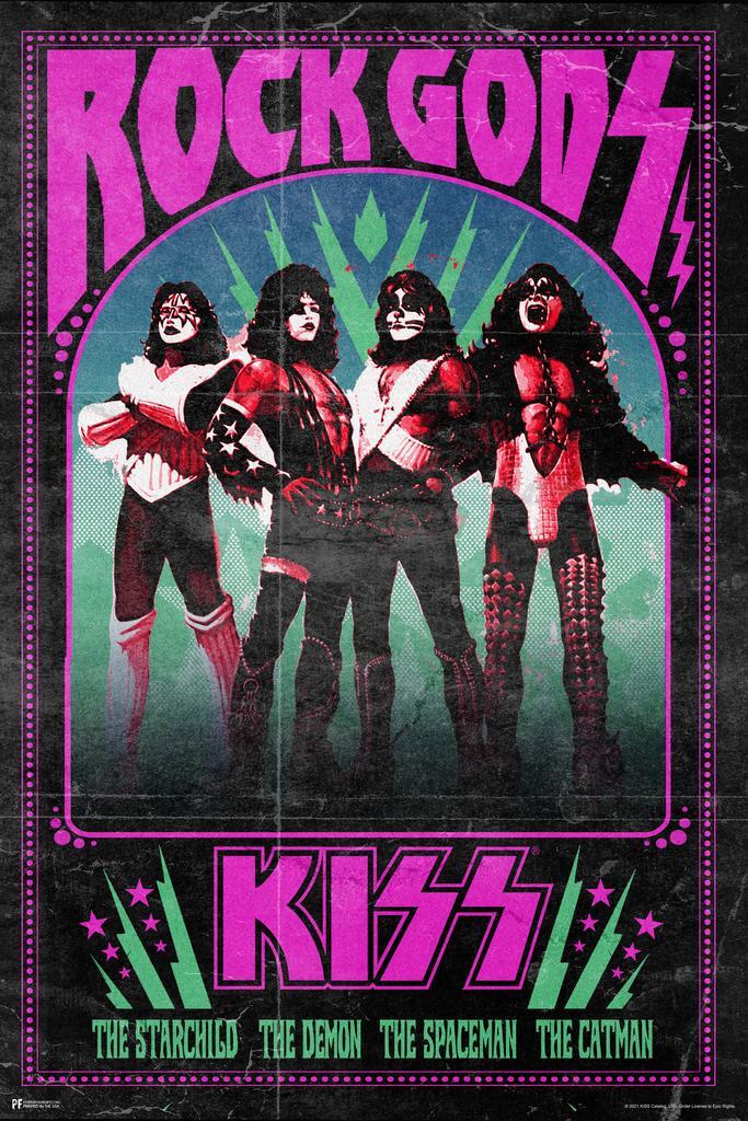 Kiss The Band | Heavy Metal Rock Gods Poster | Vintage Music Fan Art - Music Poster