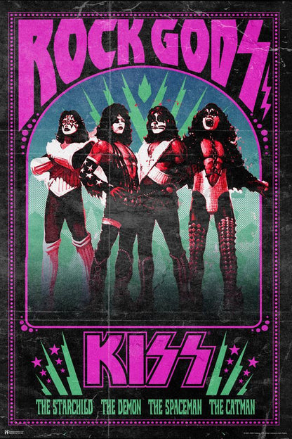 Kiss The Band | Heavy Metal Rock Gods Poster | Vintage Music Fan Art - Music Poster