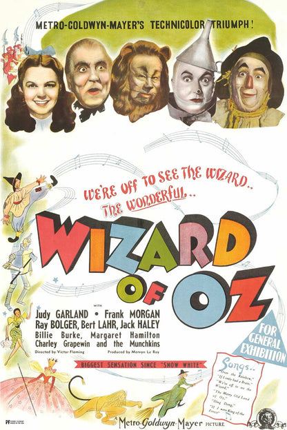 The Wizard of Oz 1939 | Judy Garland as Dorothy | Classic Movie Poster - Movies & TV Poster
