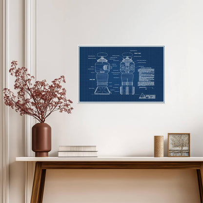 Lost in Space Robot B-9 | Sci-Fi Blueprint Poster | Classic TV Show Wall Art - Movies & TV Poster