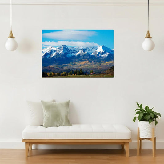 Snow Covered Rocky Mountains Poster | Winter Landscape Photography | Nature Wall Art