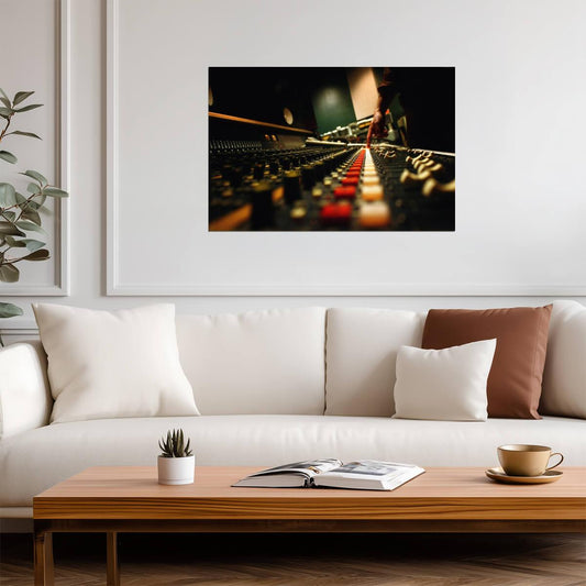 Recording Studio Control Panel | Music Production Photography | Sound Engineer Poster - Photography Poster
