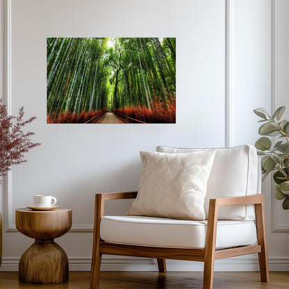 Arashiyama Bamboo Grove Path | Nature Photography Print | Kyoto Japan Travel Poster