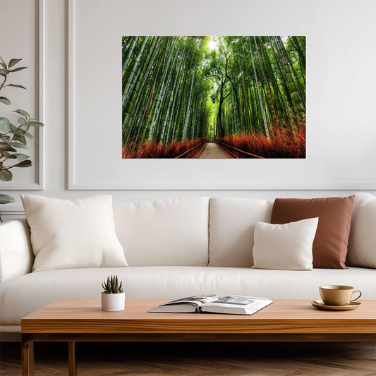 Arashiyama Bamboo Grove Path | Nature Photography Print | Kyoto Japan Travel Poster