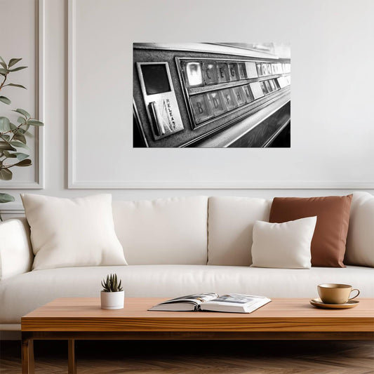 Vintage Jukebox Selection Keys | Black and White Photography | Retro Music Poster - Vintage & Retro Poster