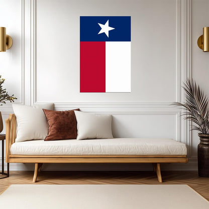 Texas Lone Star State Flag | Abstract Geometric Poster | Texan Pride Wall Art - Graphic & Art Poster