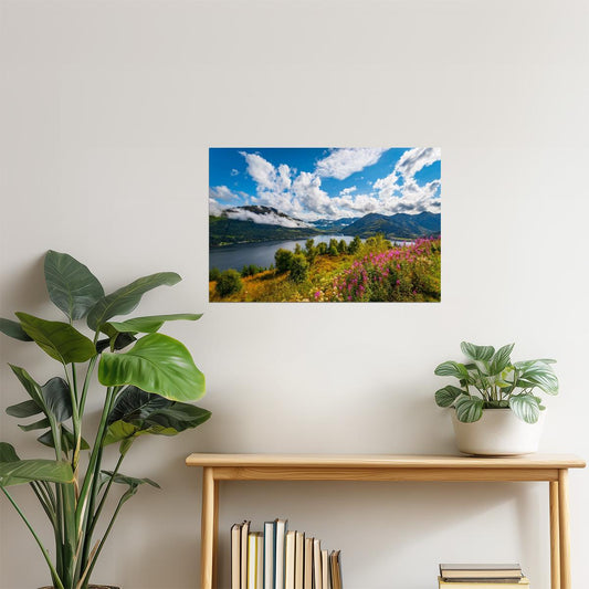 Sunrise over Loch Duich Poster | Scotland Lake Photography | Summer Landscape Wall Art