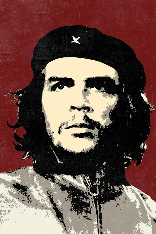 Che Guevara Pop Art Portrait | Stylized Revolutionary Art | Red and Black Graphic Poster - Graphic & Art Poster