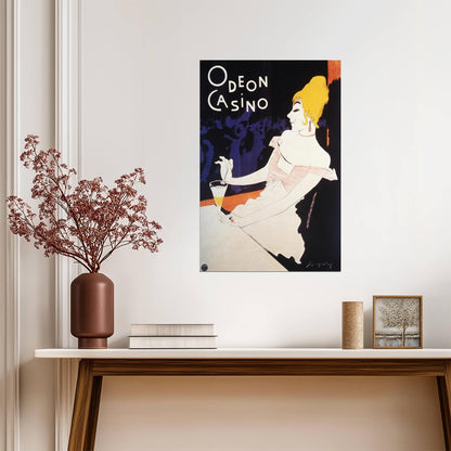Odeon Casino | Vintage French Advertising Poster | Art Nouveau Style - Vintage & Retro Poster