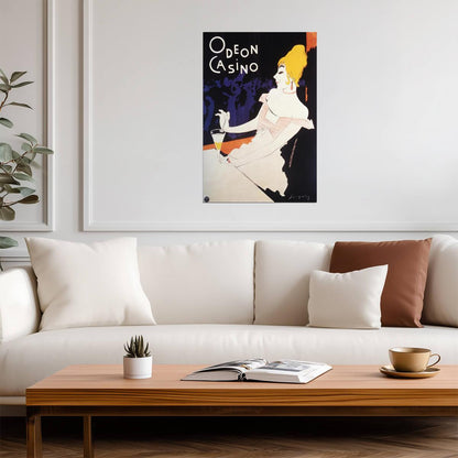 Odeon Casino | Vintage French Advertising Poster | Art Nouveau Style - Vintage & Retro Poster