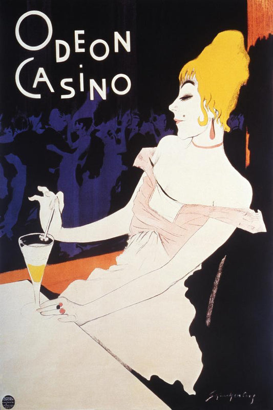 Odeon Casino | Vintage French Advertising Poster | Art Nouveau Style - Vintage & Retro Poster