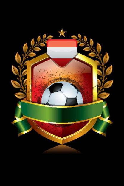 Austria National Soccer Team | Retro Sports Poster | Football Emblem Art