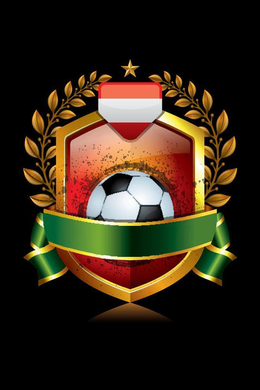 Austria National Soccer Team | Retro Sports Poster | Football Emblem Art