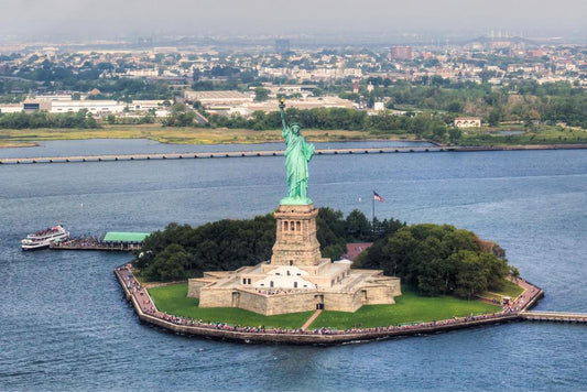 Aerial View of the Statue of Liberty | New York City Photography | Landmark Poster - Photography Poster
