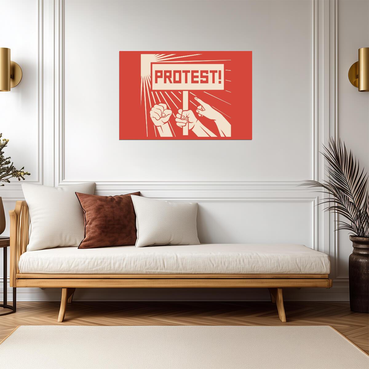 "Protest, Fight, Resist" | Activism Poster | Social Justice Wall Art - Type & Quotes Poster