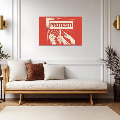 "Protest, Fight, Resist" | Activism Poster | Social Justice Wall Art - Type & Quotes Poster