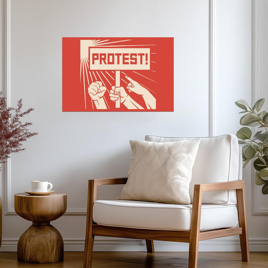 "Protest, Fight, Resist" | Activism Poster | Social Justice Wall Art - Type & Quotes Poster