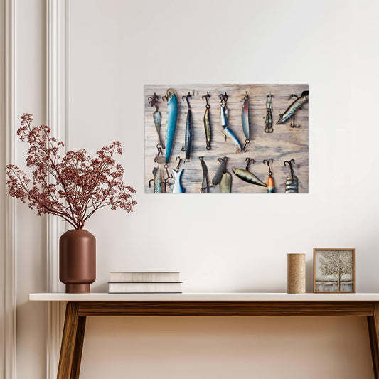 Trolling Spoons Fishing Lures Display | Angler Hobby Photography | Fishing Poster - Photography Poster