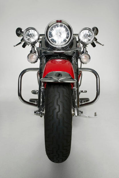 Red Motorcycle Front View | Biker Photography Print | Garage Wall Art Poster - Cars Poster