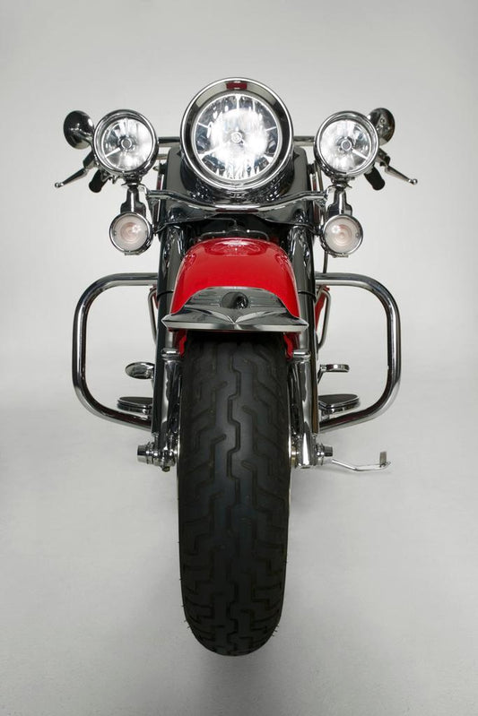 Red Motorcycle Front View | Biker Photography Print | Garage Wall Art Poster - Cars Poster