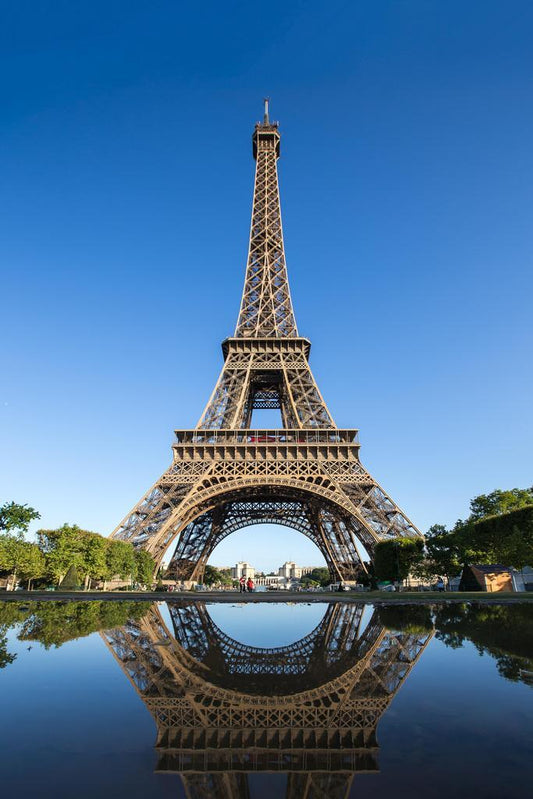 Reflection of the Eiffel Tower in Paris | France Landmark Photography | Cityscape Poster - Photography Poster