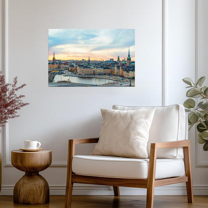 Old Town Stockholm Golden Afternoon | Sweden Cityscape Photography | European Travel Poster - Photography Poster