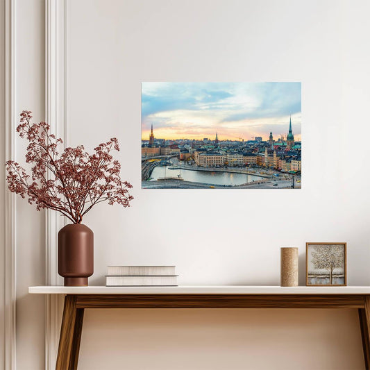 Old Town Stockholm Golden Afternoon | Sweden Cityscape Photography | European Travel Poster - Photography Poster