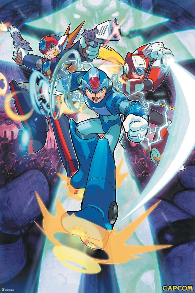 Mega Man X | Retro SNES Video Game Poster | Gamer Room Wall Art - Video Games Poster