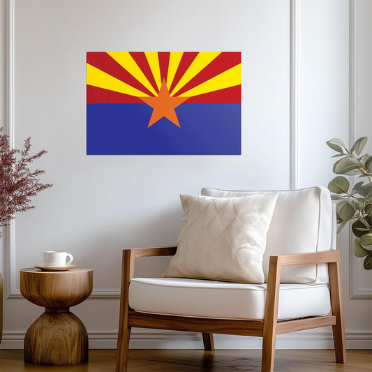 Arizona State Flag Poster | Abstract Geometric Art | State Pride Wall Decor - Graphic & Art Poster