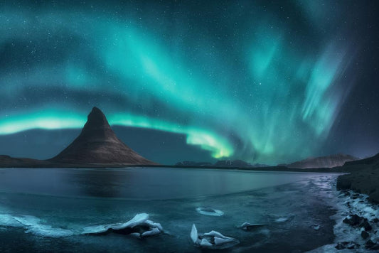 Iceland Northern Lights Photo | Aurora Borealis | Nature & Landscape Poster - Photography Poster