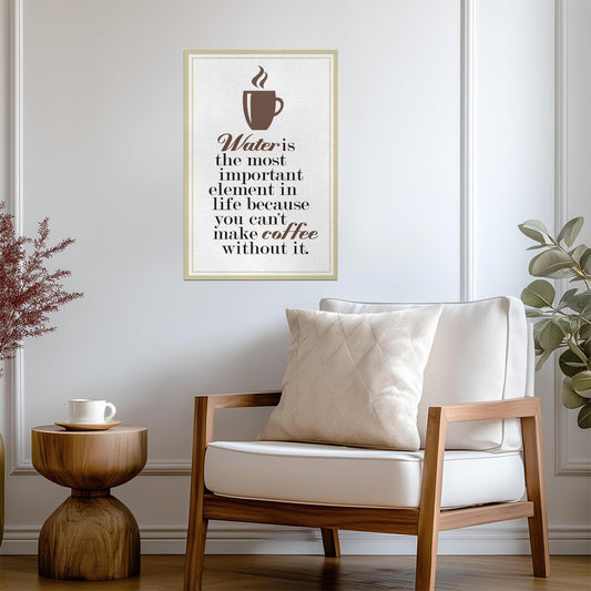 Coffee Periodic Table Element | Funny Chemistry Quote Poster | Kitchen Science Wall Art - Type & Quotes Poster