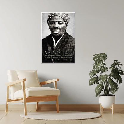 Harriet Tubman | Change the World Motivational Quote Poster | Black History