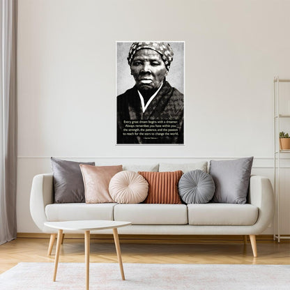Harriet Tubman | Change the World Motivational Quote Poster | Black History