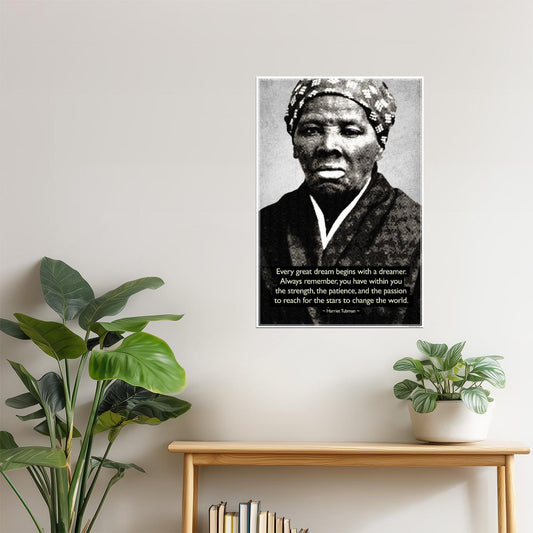 Harriet Tubman | Change the World Motivational Quote Poster | Black History