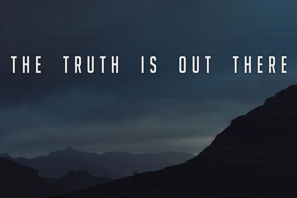 The X-Files The Truth Is Out There | Minimalist Quote Poster | Sci-Fi TV Show Art - Movies & TV Poster