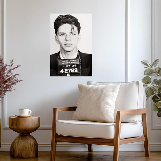 Frank Sinatra Mugshot | 1938 Police Photograph | Vintage Music Legend Poster - Music Poster