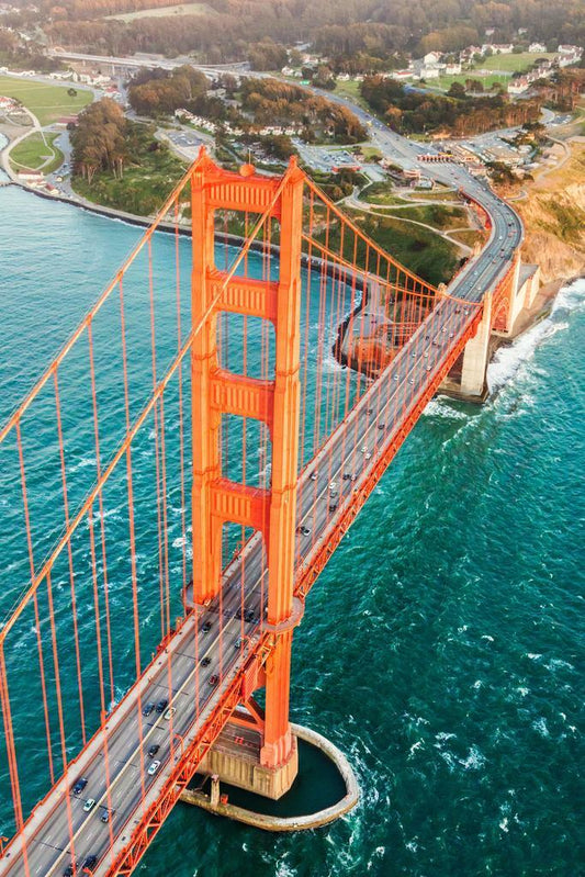 Golden Gate Bridge Aerial View | San Francisco Photography | California Landmark Poster - Photography Poster