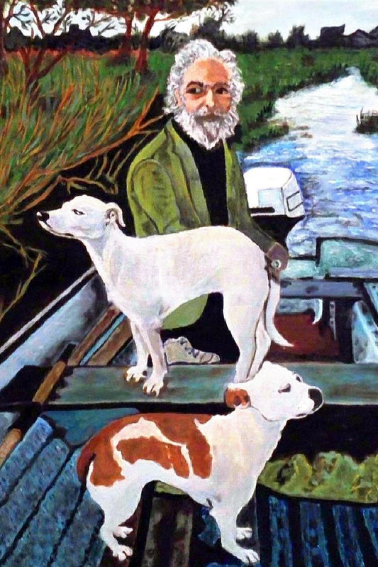 Goodfellas Movie Painting | Man with Two Dogs in a Boat | Martin Scorsese Film Art - Movies & TV Poster